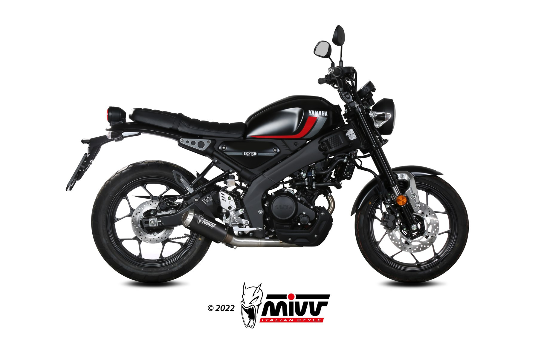Mivv Full system 2x1 SR-1 Black Titanium Yamaha YZF R7 2022-24