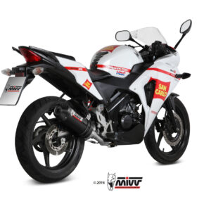 Mivv Full system 1x1 Oval carbono con tapa carbono Honda CBR 125 R 2011-16