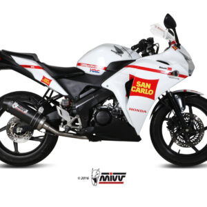 Mivv Full system 1x1 Oval carbono con tapa carbono Honda CBR 125 R 2011-16