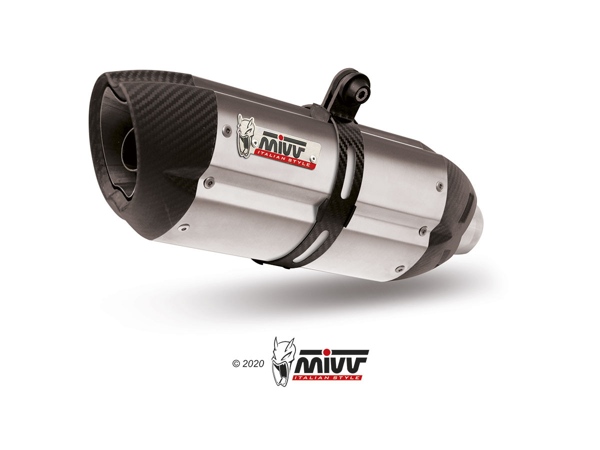 Mivv Full system 1x1 Suono St. Steel con tapa carbono Yamaha YZF R125 2008-13