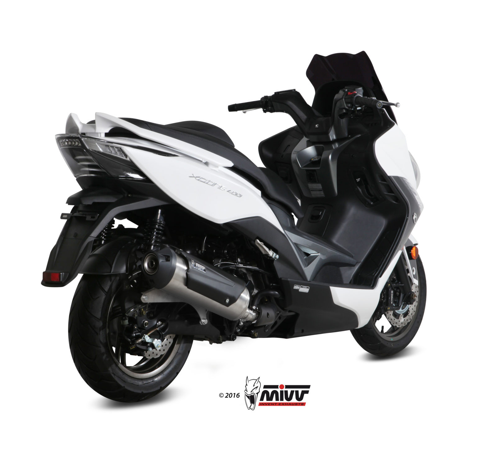 Mivv Full system 1x1 Urban St. Steel Kymco Xciting 400 2013-16