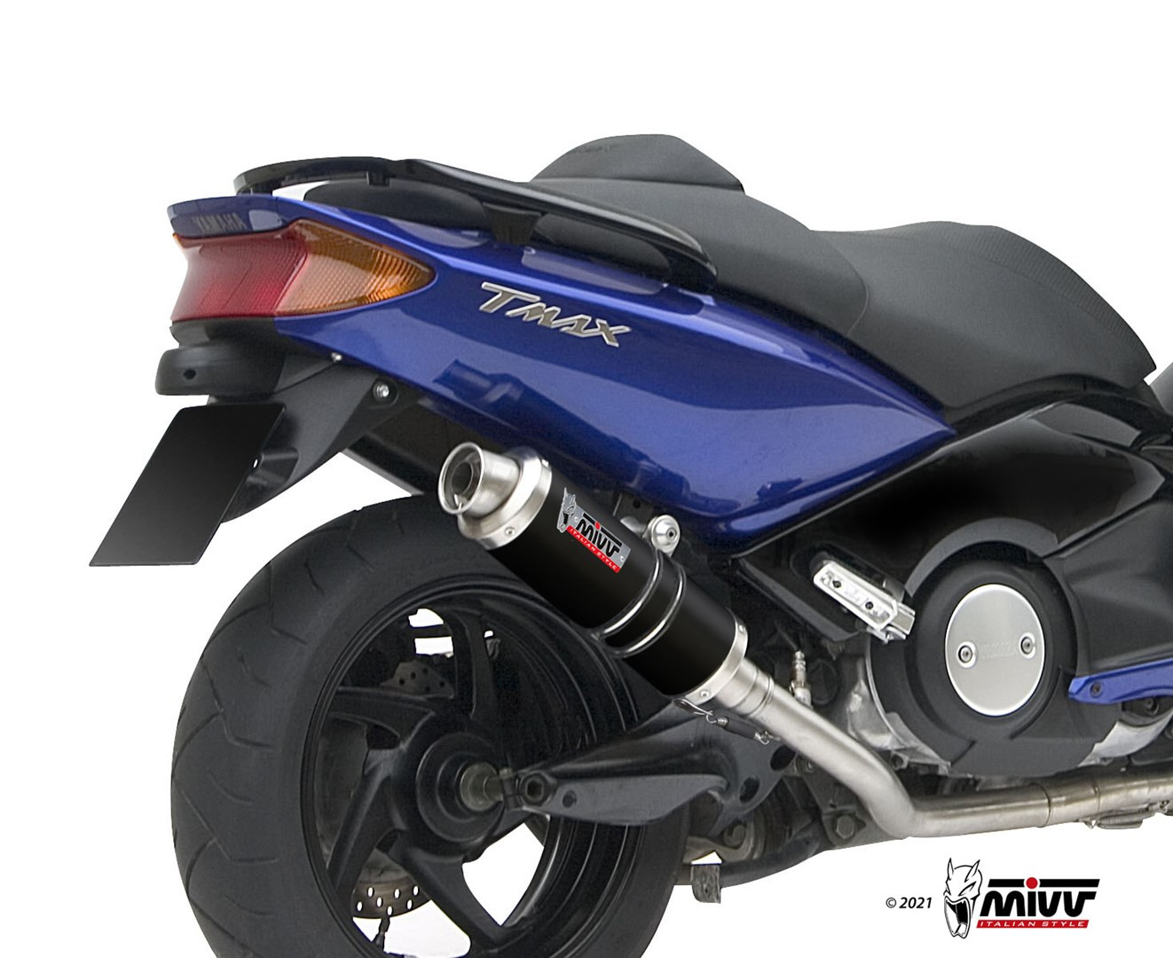 Mivv Full system 2x1 Oval St. Steel Yamaha T-MAX 500 2001-07