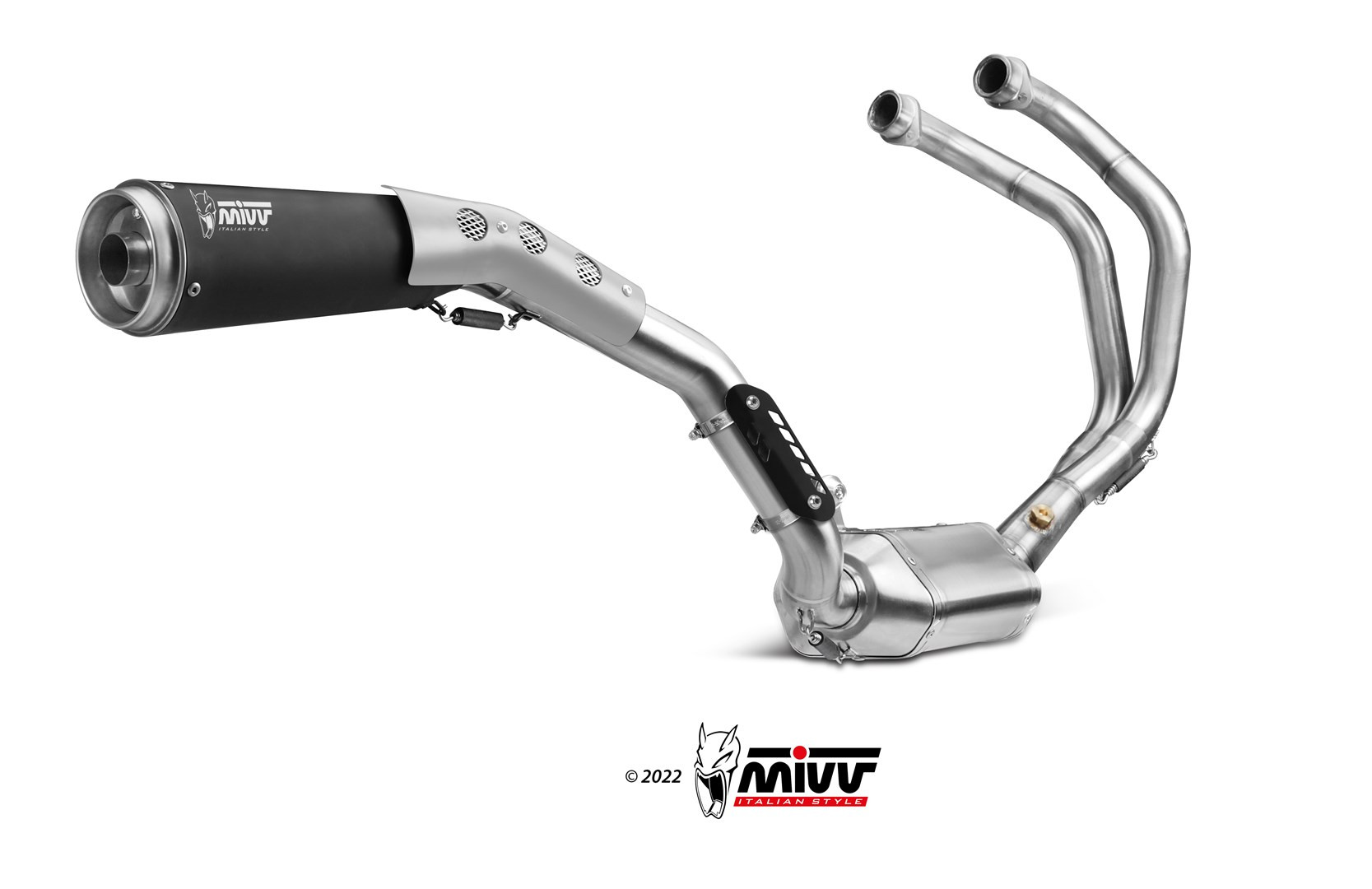 Mivv Full system 2x1 Ghibli black Yamaha XSR 700 2016-20