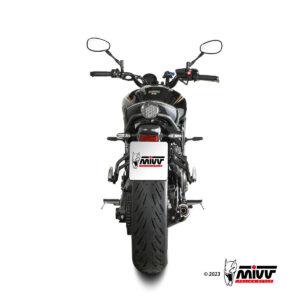 Mivv Full system 2x1 HR-1 Black con tapa en carbono larga YAMAHA XSR 700 2021-24