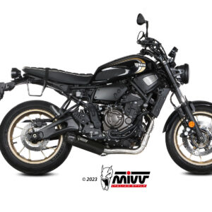 Mivv Full system 2x1 HR-1 Black con tapa en carbono larga YAMAHA XSR 700 2021-24