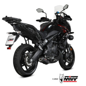 Mivv Full system 2x1 Oval Black con tapa carbono Kawasaki Versys 650 2021-25