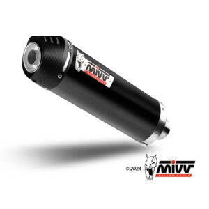Mivv Full system 2x1 Oval Black con tapa carbono Yamaha T-MAX 560 2022-25