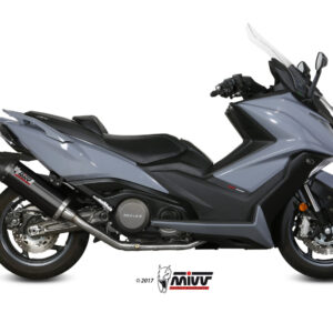 Mivv Full system 2x1 Oval black con tapa carbono Kymco AK550 2017-20