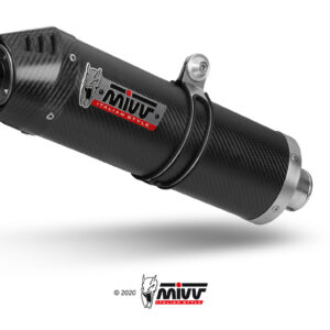 Mivv Full system 2x1 Oval carbono con tapa carbono Kawasaki Versys 650 2021-23