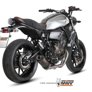 Mivv Full system 2x1 Oval carbono con tapa carbono Yamaha XSR 700 2016-20