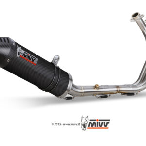 Mivv Full system 2x1 Oval carbono con tapa carbono Yamaha XSR 700 2016-20