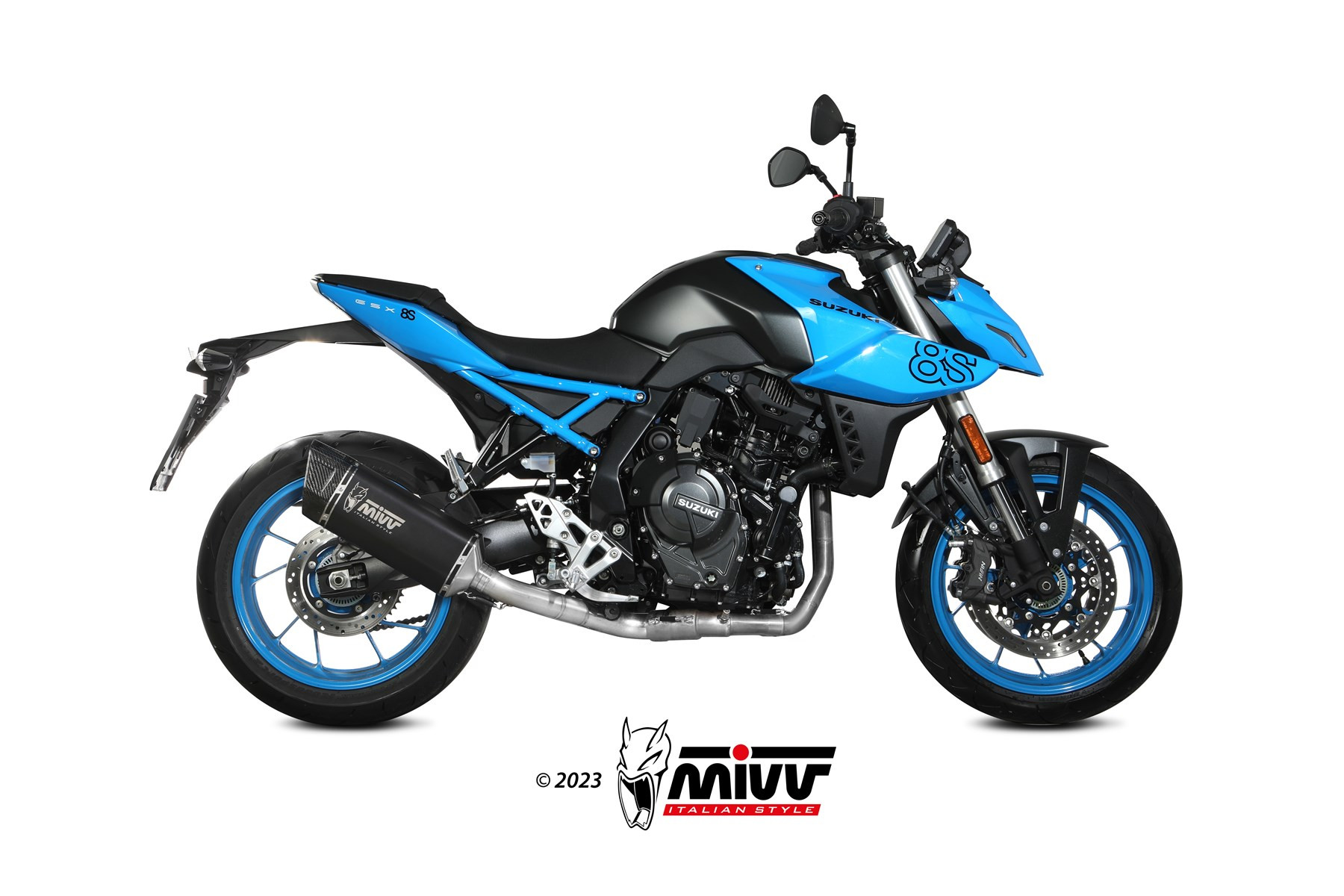 Mivv Full system 2x1 SR-1 Black Suzuki GSX-8S 2022-25