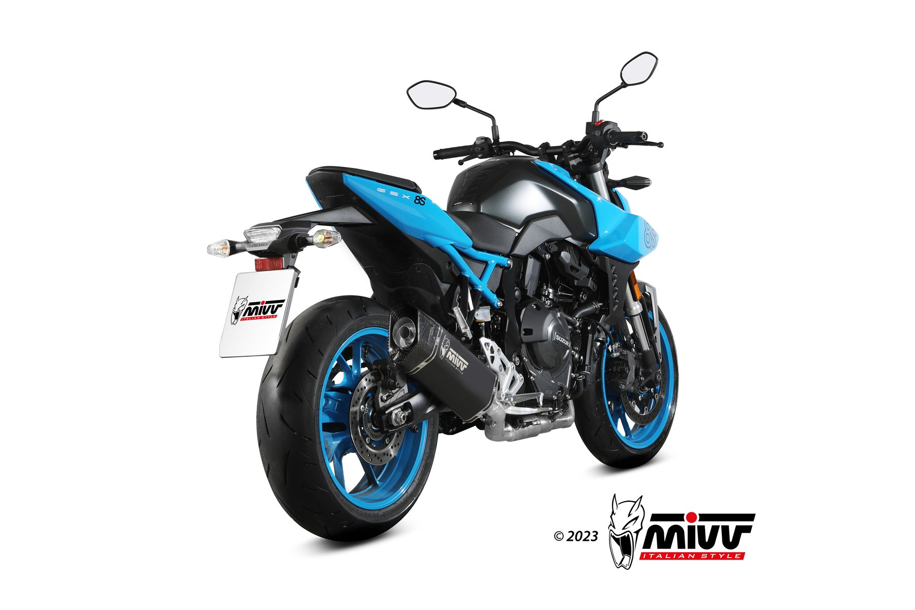 Mivv Full system 2x1 X-M5 Black Suzuki GSX-8S 2022-25