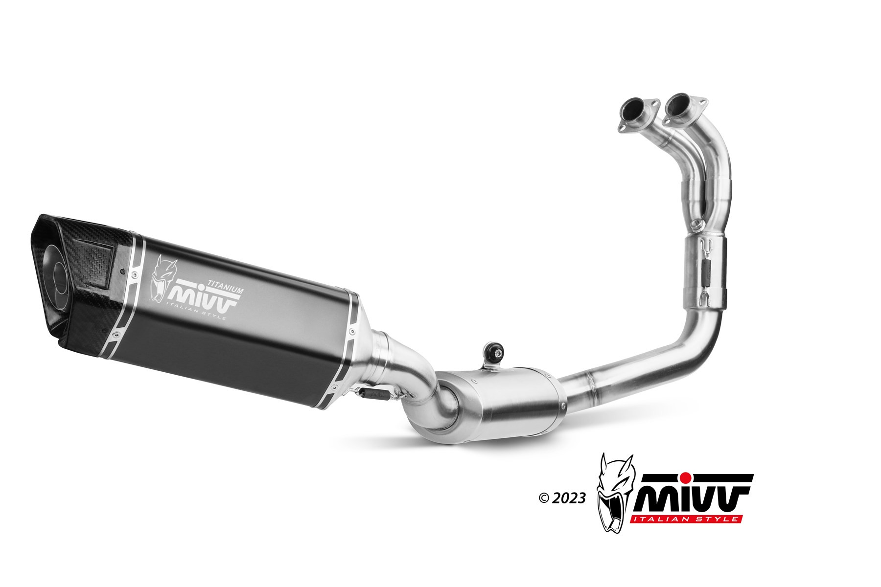 Mivv Full system 2x1 SR-1 Black Titanium Yamaha YZF R7 2022-24