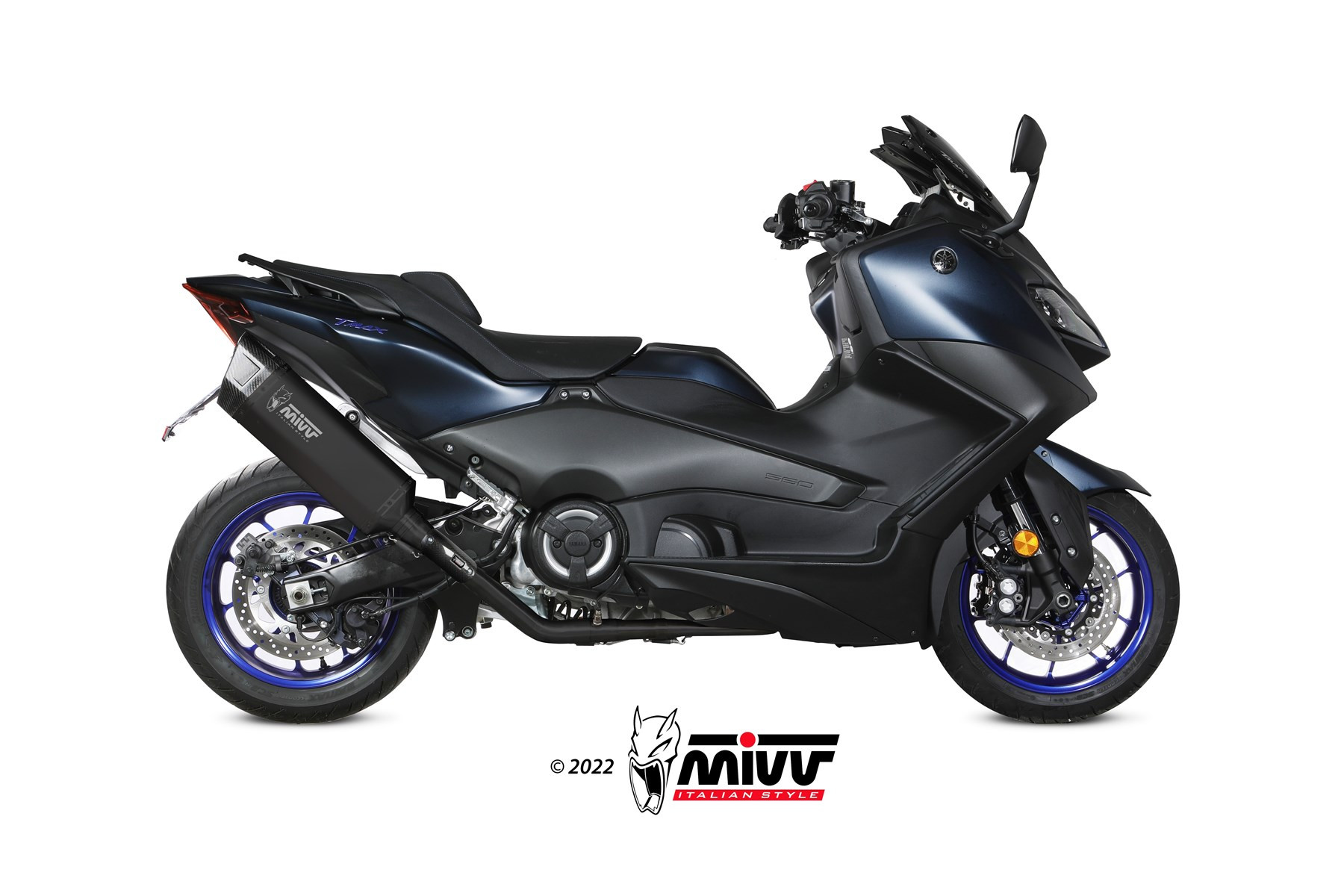 Mivv Full system 2x1 SR-1 Black Titanium Yamaha T-MAX 560 2022-24 (colector negro)