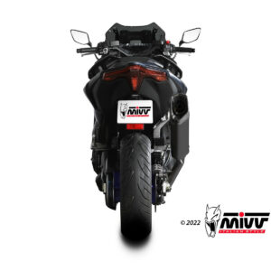 Mivv Full system 2x1 SR-1 Black Titanium Yamaha T-MAX 560 2022-24 (colector negro)