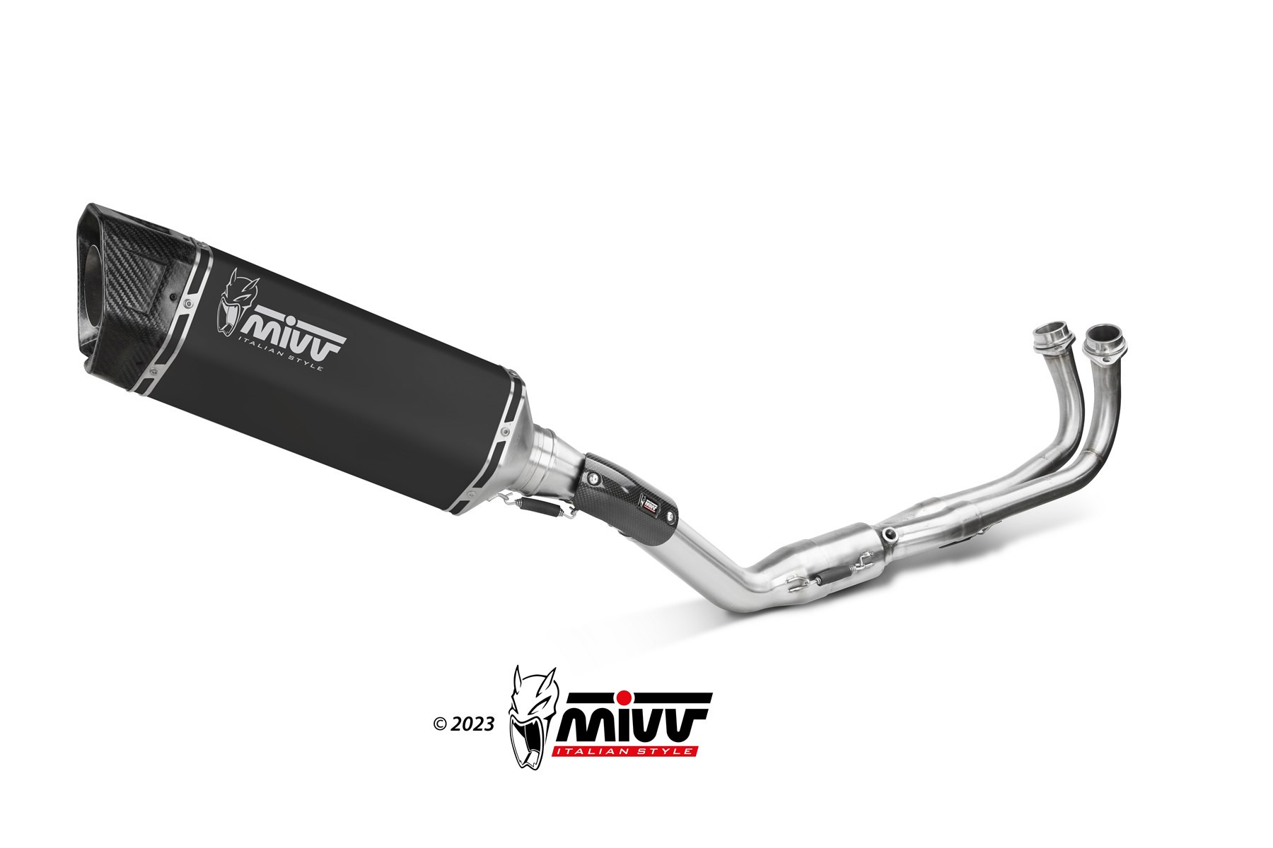 Mivv Full system 2x1 SR-1 Black Yamaha T-MAX 560 2022-25 (colector inox)