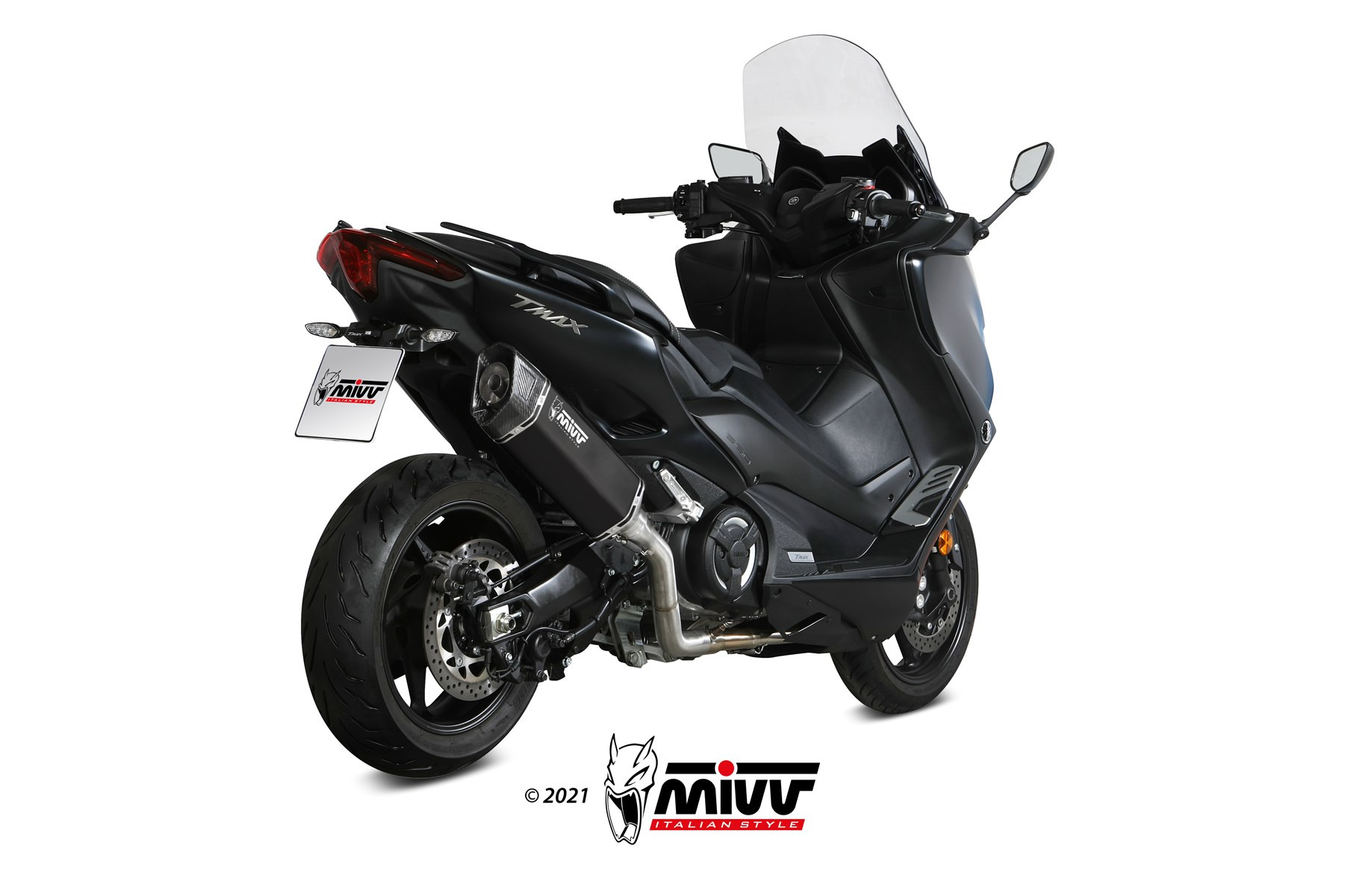 Mivv Full system 2x1 SR-1 black titanium Yamaha T-MAX 560 2020-21