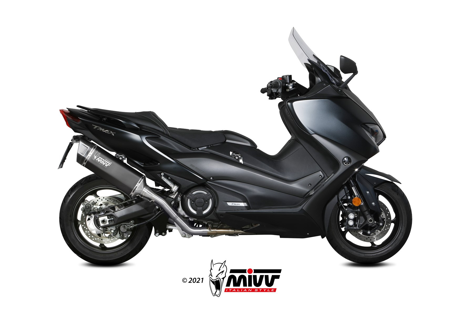 Mivv Slip-On Oval Black Titanium Yamaha Ténéré 700 2019-25