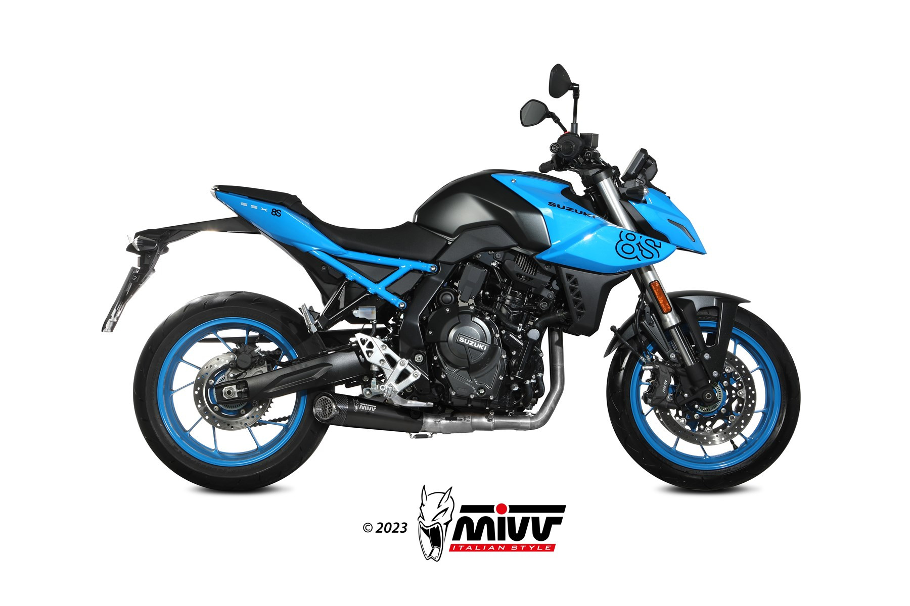 Mivv Full system 2x1 X-M5 Black Suzuki GSX-8S 2022-25