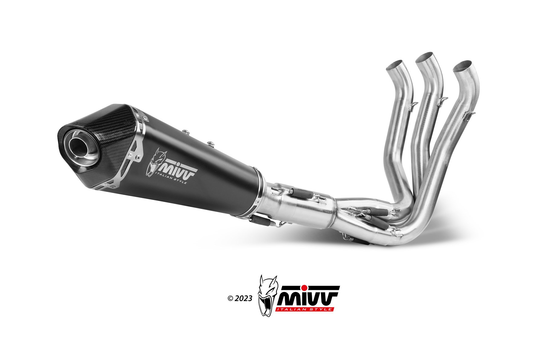 Mivv Full system 3x1 Delta Race Black Triumph Trident 660 2021-25