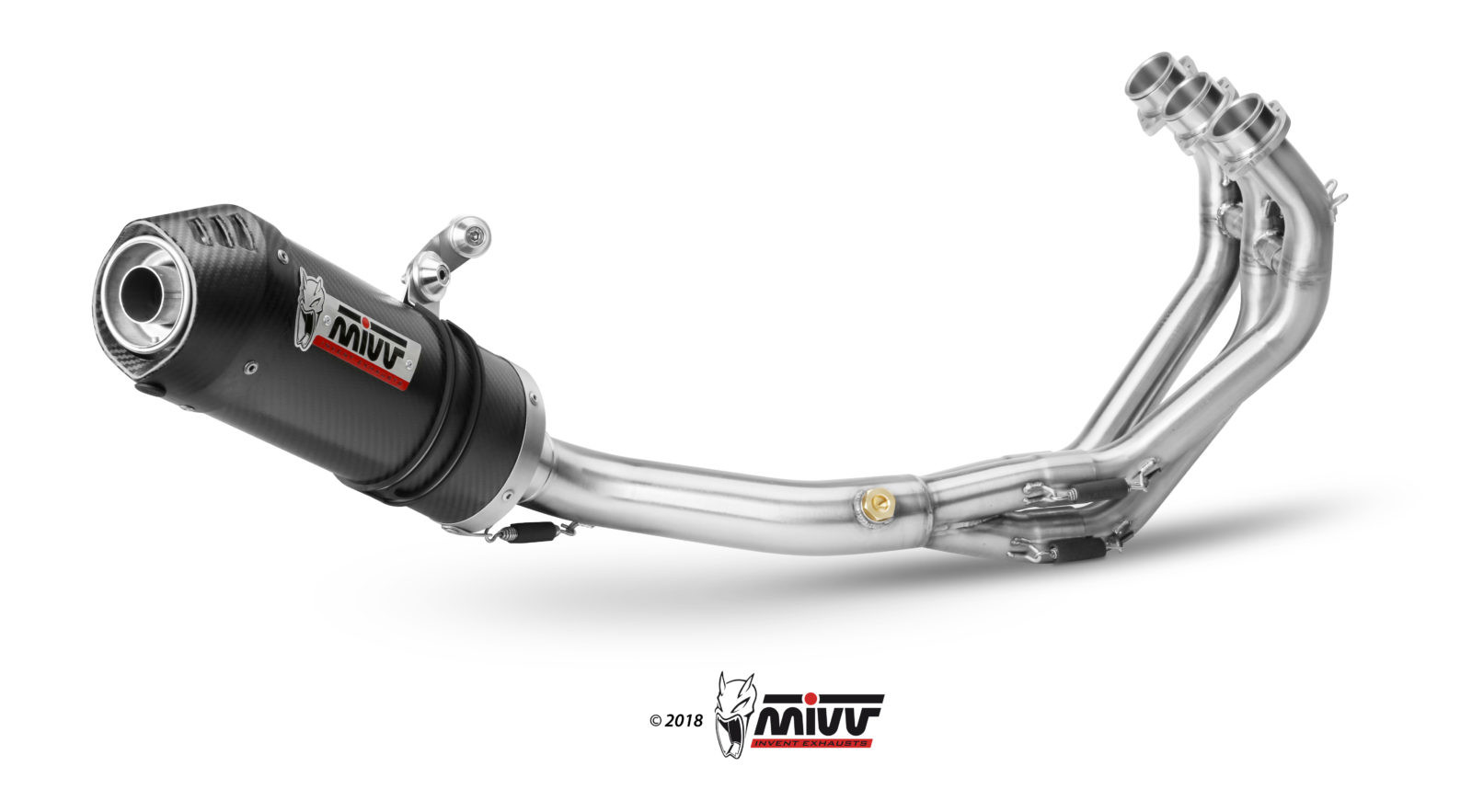 Mivv Full system 3x1 Oval carbono con tapa carbono Yamaha XSR 900 2016-20