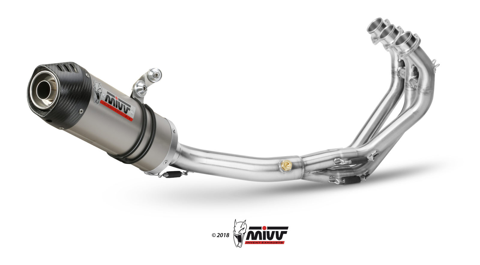 Mivv Full system 3x1 Oval titan con tapa carbono Yamaha XSR 900 2016-20