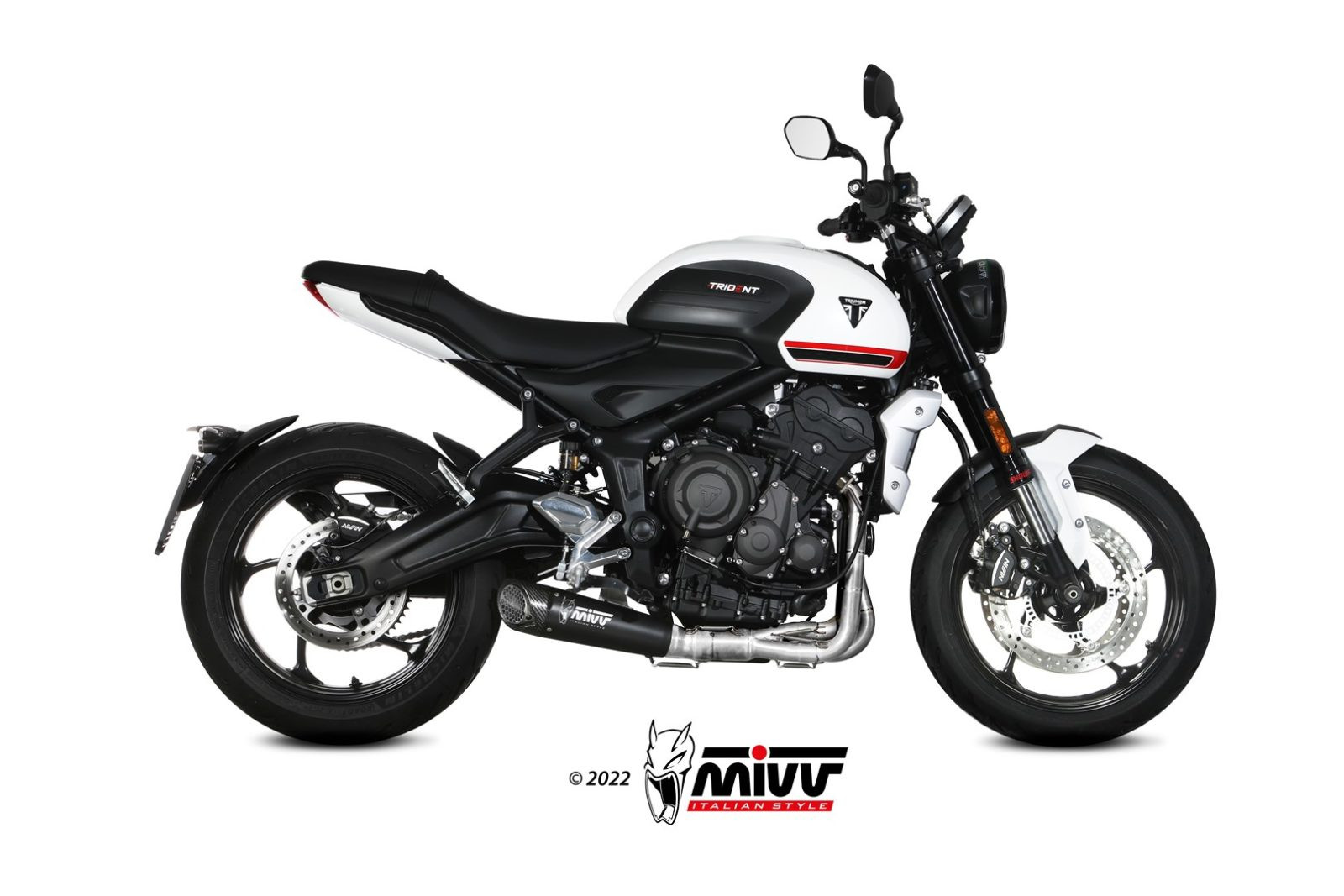 Mivv Full system 3x1 Delta Race Black Triumph Trident 660 2021-25