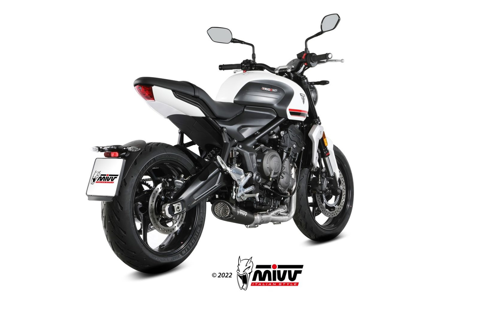 Mivv Full system 3x1 Delta Race Black Triumph Trident 660 2021-25
