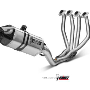 Mivv Full system 4x2x1 Speed edge St. Steel con tapa carbono Kawasaki ZX-6 R 2009-16