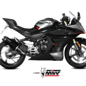 Mivv Slip-On AK-1 Black con tapa de carbono CF Moto 450SR 2023-24