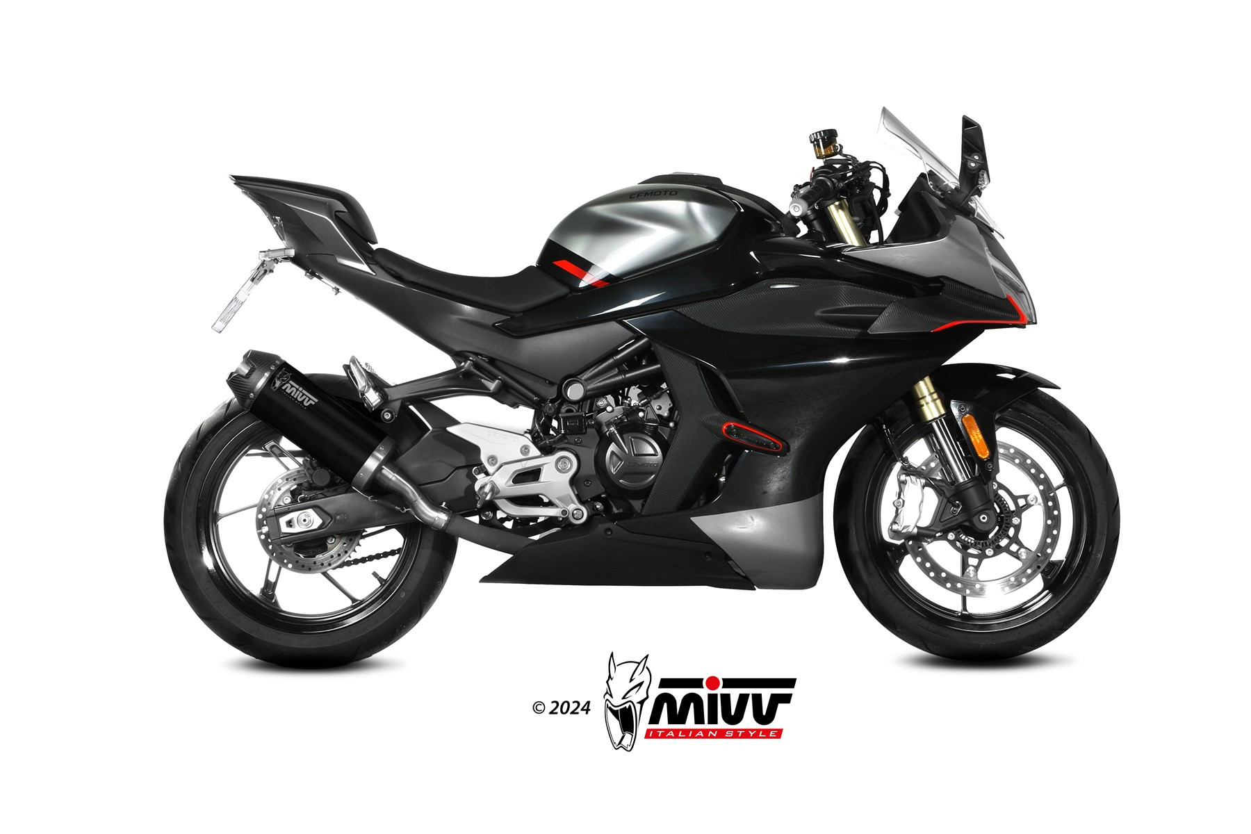 Mivv Full system 1x1 X-M1 Black CF Moto 300NK 2021-24