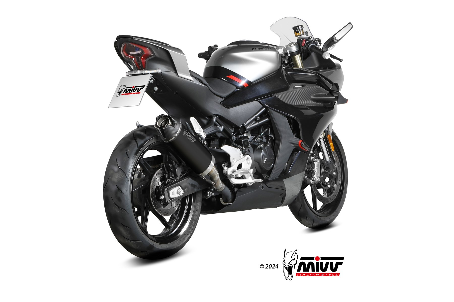 Mivv Full system 1x1 X-M1 Black CF Moto 300NK 2021-24