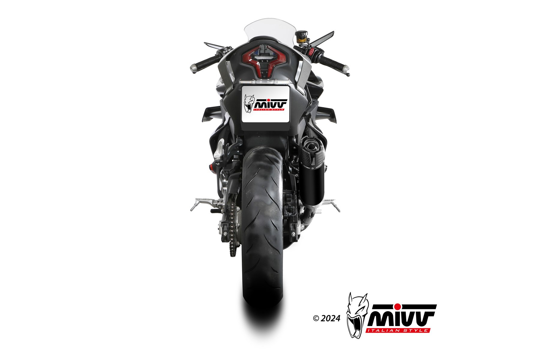 Mivv Full system 1x1 X-M1 Black CF Moto 300NK 2021-24