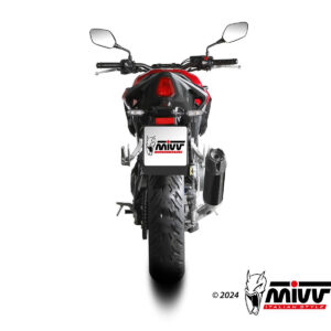 Mivv Slip-On AK-1 Black con tapa de carbono Honda CBR 500 R 2024-25