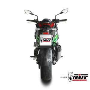 Mivv Slip-On AK-1 Titanio con Tapa de Carbono Kawasaki Z900 2025