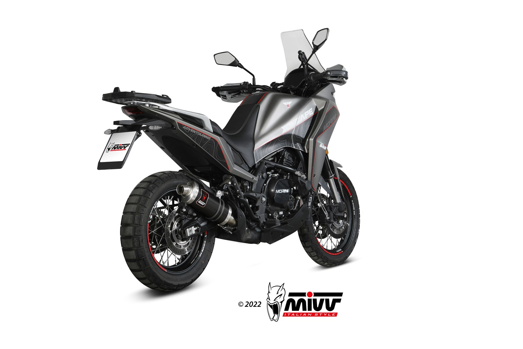 Mivv Slip-On DAKAR Black Moto MORINI X-CAPE 2021-24