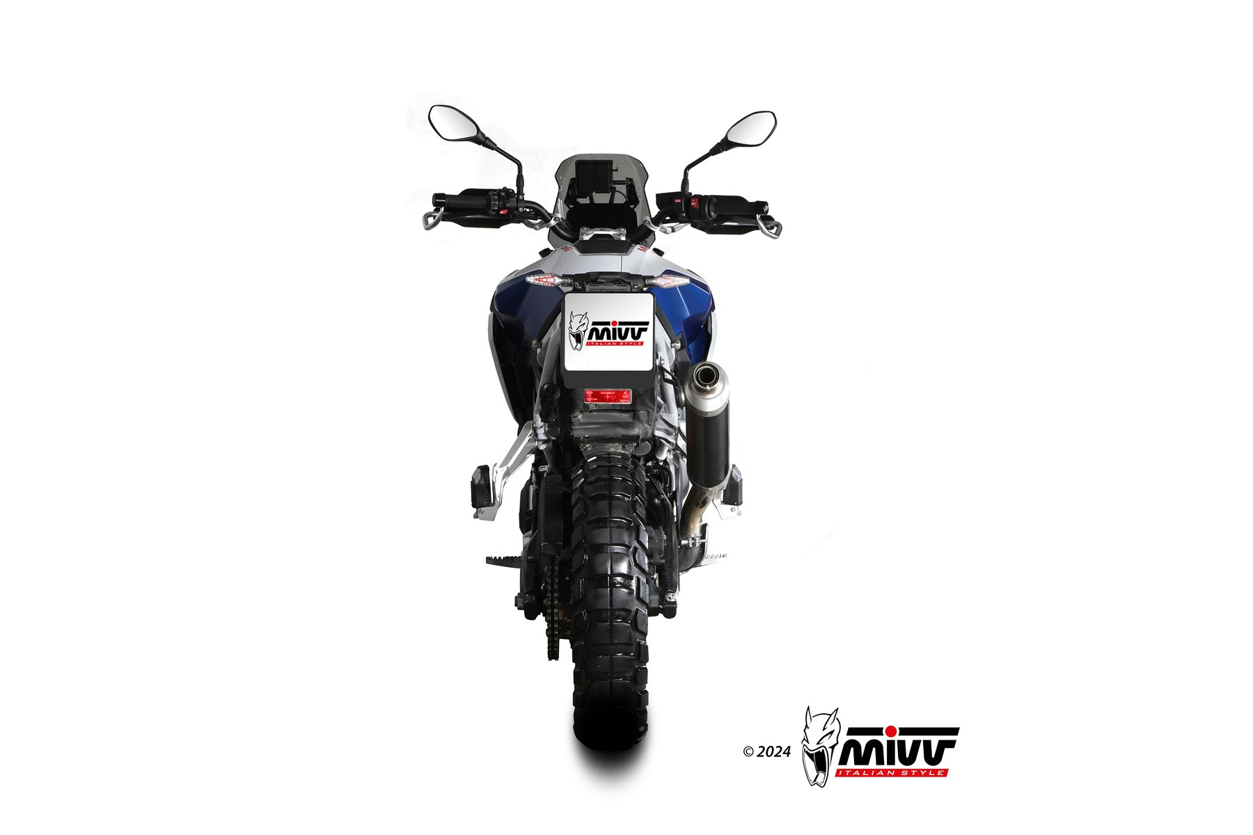 Mivv Slip-On HR-1 Black con tapa en carbono larga Honda CMX 500 Rebel 2022-24