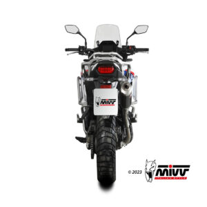 Mivv Slip-On Oval Black con tapa carbono Honda XL750 Transalp 2023-25