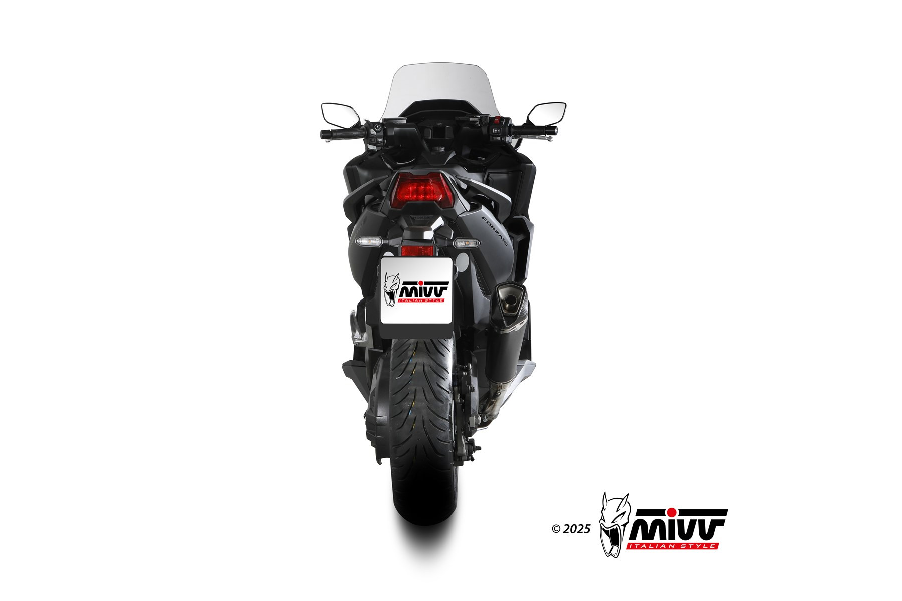 Mivv Slip-On Delta Race Black Honda Forza 750 2021-25