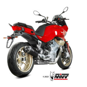 Mivv Slip-On Delta Race Black Moto Guzzi V100 Mandello 2022-25