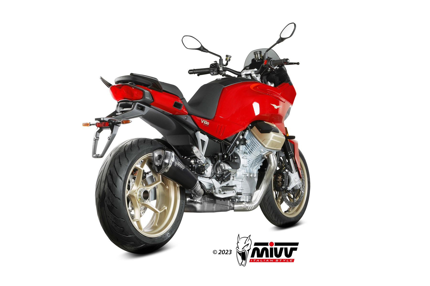 Mivv Slip-On GP Pro Titanium Moto Guzzi V100 Mandello 2022-25