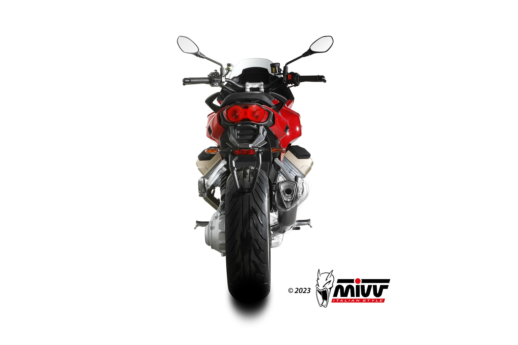 Mivv Slip-On GP Pro Titanium Moto Guzzi V100 Mandello 2022-25