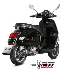 Mivv Slip-On Delta Race Black Piaggio Vespa GTS 300 2021-25