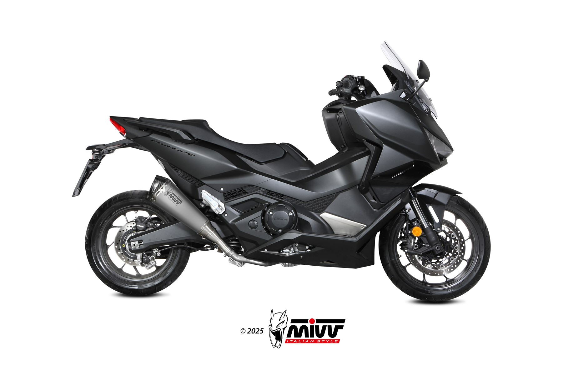 Mivv Slip-On Delta Race Black Honda Forza 750 2021-25
