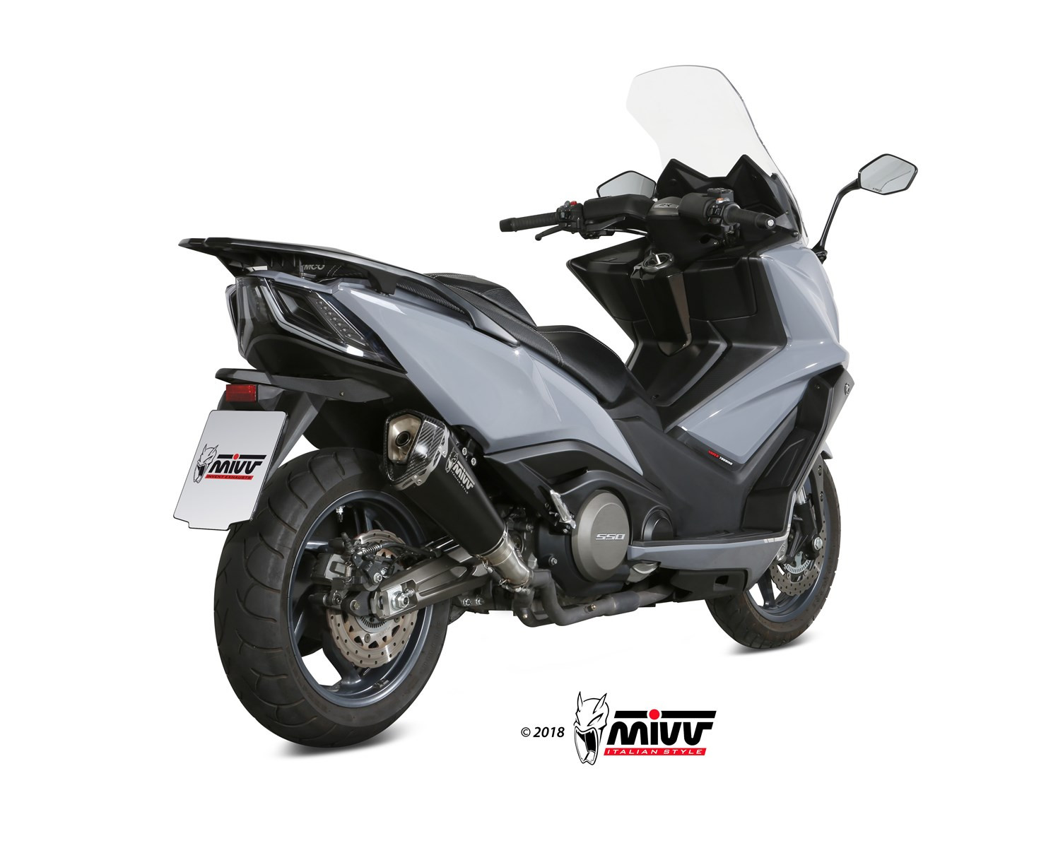 Mivv Slip-On Delta Race St. Steel Kymco AK550 2017-20