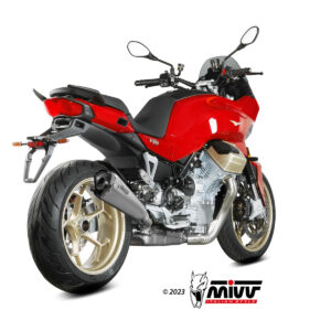 Mivv Slip-On Delta Race Black Moto Guzzi V100 Mandello 2022-25