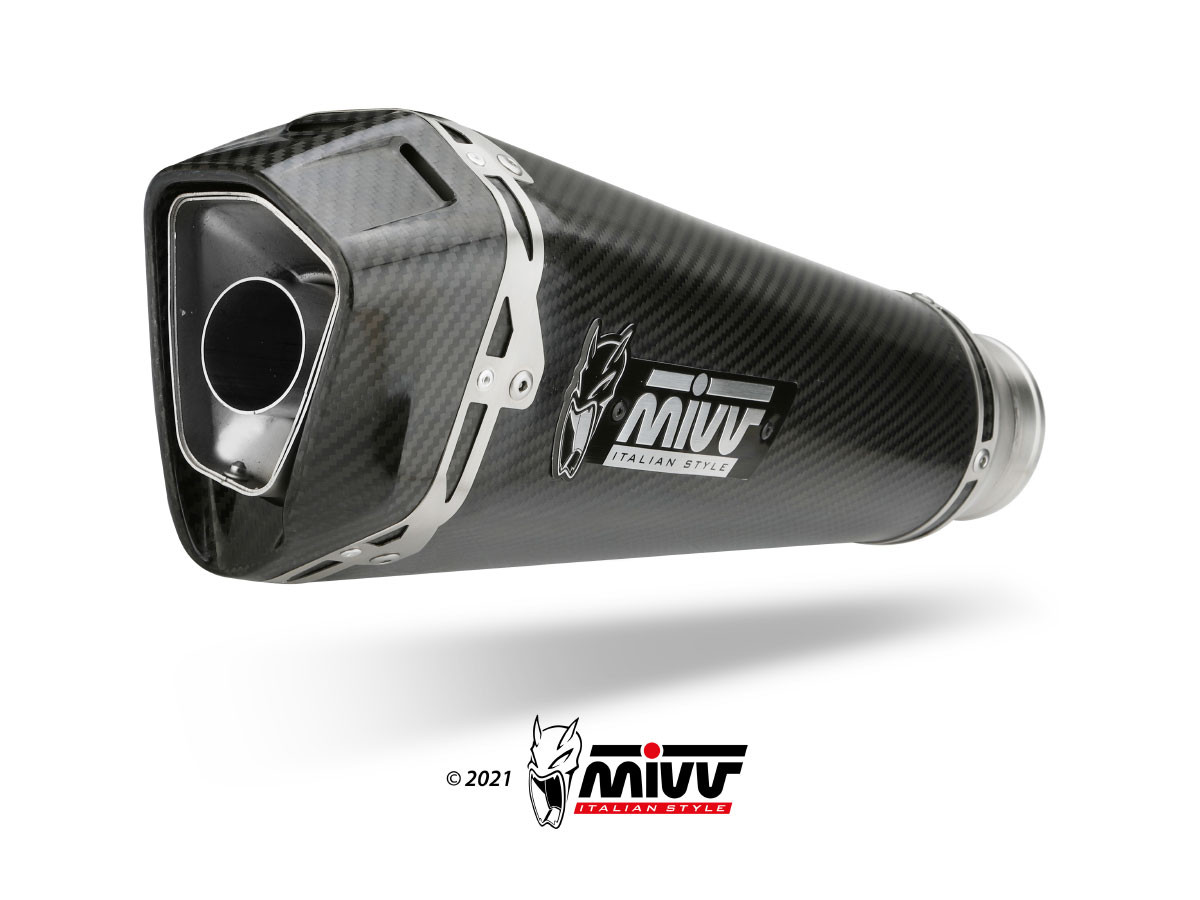 Mivv Slip-On Delta Race carbono Honda CB750 Hornet 2023-25