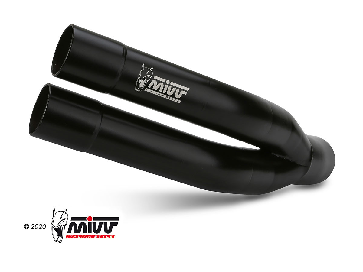 Mivv Slip-On Double Gun Black Benelli Leoncino 2017-24