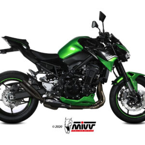 Mivv Slip-On Double Gun Black Kawasaki Z900 2020-24